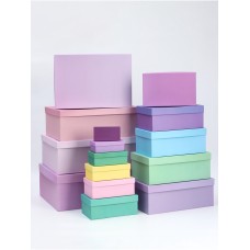 Набор прямоугольных коробок 15в1 «Лаванда» 47.5 × 36 × 17.5- 13×8×4.5 см