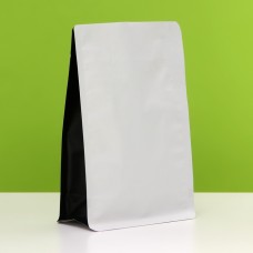 Пакет восьмишовный, плоское дно, белый-черный,20×13×7 см набор 50 шт.