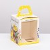 Пасхальная коробочка с окном «Цыплята» 15×15×18 см