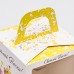 Пасхальная коробочка с окном «Цыплята» 15×15×18 см