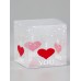 Складная коробка из PVC I love you, прозрачная с рисунком, 7×7×7 см 5 шт.