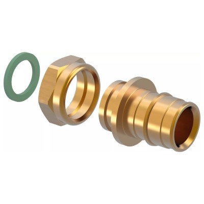 Штуцер с нак. гайкой латунь ВР 25х3/4