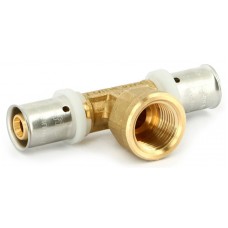 Тройник Uni-Fitt пресс-В 20х1/2quot;х20