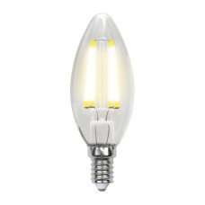 Лампа светодиодная филаментная (UL-00003245) Uniel E14 7,5W 3000K прозрачная LED-C35-7,5W/WW/E14/CL GLA01TR