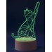 Фигурка светодиодная «Кошка» Uniel (UL-00007419) ULI-M501 RGB/3AAA Catty/White