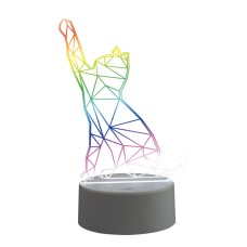 Фигурка светодиодная «Кошка» Uniel (UL-00007419) ULI-M501 RGB/3AAA Catty/White
