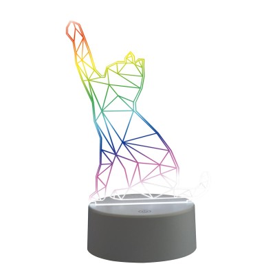 Фигурка светодиодная «Кошка» Uniel (UL-00007419) ULI-M501 RGB/3AAA Catty/White