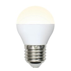 Лампа светодиодная (UL-00002377) Uniel E27 6W 3000K матовая LED-G45-6W/WW/E27/FR/MB PLM11WH
