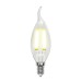 Лампа светодиодная филаментная (UL-00003248) Uniel E14 7,5W 3000K прозрачная LED-CW35-7,5W/WW/E14/CL GLA01TR