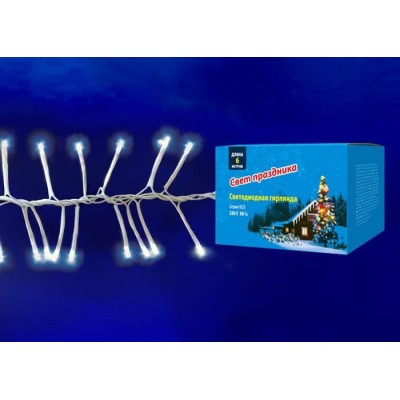 Светодиодная гирлянда (UL-00005479) Uniel 220V белый ULD-S0600-400/DTA White IP20 Firecracker