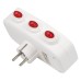 Разветвитель сетевой с выключателем Uniel S-GES3-16OB WHITE UL-00011239