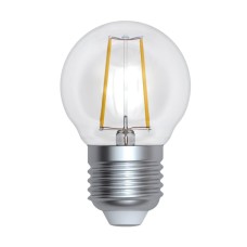 Лампа светодиодная филаментная (UL-00005174) Uniel E27 9W 3000K прозрачная LED-G45-9W/3000K/E27/CL PLS02WH