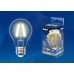 Лампа светодиодная филаментная Uniel E27 5W 3000K прозрачная LED-G45-5W/WW/E27/CL/MB GLM10TR