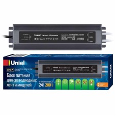 Блок питания Uniel 24V 200W IP67 8,3A UET-VAF-200B67 24V IP67 UL-00007580
