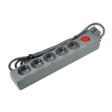 Cетевой фильтр (UL-00001749) Uniel 5гн х 5м с/з Universal S-GSU5-5 Grey