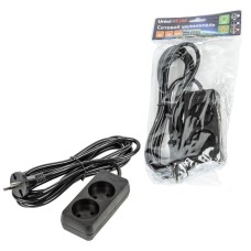 Удлинитель бытовой Uniel Ultra S-CU2-3 BLACK UL-00009976