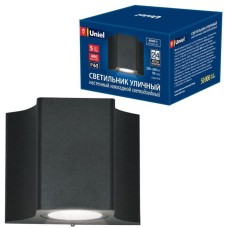 Уличный настенный светодиодный светильник (UL-00006799) Uniel ULU-S24A-5W/4000K IP65 Black