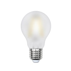 Лампа светодиодная филаментная (UL-00000304) Uniel E27 8W 3000K матовая LED-A60-8W/WW/E27/FR PLS02WH