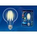 Лампа светодиодная филаментная (UL-00004861) Uniel E27 15W 4000K прозрачная LED-G125-15W/4000K/E27/CL PLS02WH