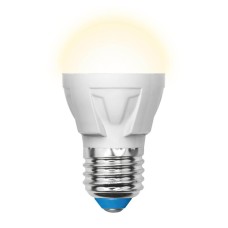 Лампа светодиодная (UL-00002420) Uniel E27 7W 3000K матовая LED-G45 7W/WW/E27/FR PLP01WH