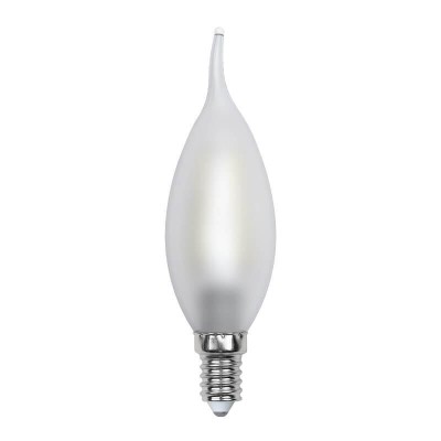 Лампа светодиодная филаментная (UL-00000306) Uniel E14 6W 3000K матовая LED-CW35-6W/WW/E14/FR PLS02WH