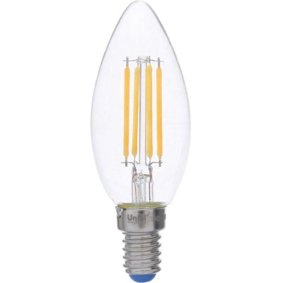 Лампа светодиодная филаментная (UL-00002860) Uniel E14 5W 3000K LED-C35-5W/WW/E14/CL/DIM GLA01TR