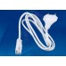 Провод для монохромной светодиодной ленты Neon (UL-00005799) Uniel UCX-SP4/N22 White 1 Sticker