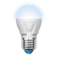 Лампа светодиодная (UL-00002418) Uniel E27 7W 4000K матовая LED-G45 7W/NW/E27/FR PLP01WH