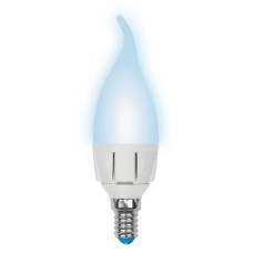 Лампа светодиодная диммируемая (UL-00004298) Uniel E14 7W 4000K матовая LED-CW37 7W/4000K/E14/FR/DIM PLP01WH