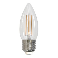 Лампа светодиодная филаментная диммируемая (UL-00003642) Uniel E27 5W 4000K прозрачная LED-C35-5W/NW/E27/CL/DIM GLA01TR