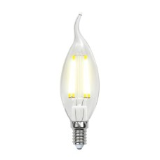 Лампа светодиодная филаментная (UL-00001374) Uniel E14 6W 4000K прозрачная LED-CW35-6W/NW/E14/CL PLS02WH
