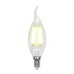 Лампа светодиодная филаментная (UL-00001374) Uniel E14 6W 4000K прозрачная LED-CW35-6W/NW/E14/CL PLS02WH