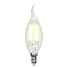 Лампа светодиодная филаментная (UL-00002229) Uniel E14 6W 4000K прозрачная LED-CW35-6W/NW/E14/CL GLA01TR