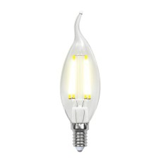 Лампа светодиодная филаментная (UL-00002199) Uniel E14 6W 3000K прозрачная LED-CW35-6W/WW/E14/CL GLA01TR