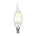 Лампа светодиодная филаментная (UL-00002199) Uniel E14 6W 3000K прозрачная LED-CW35-6W/WW/E14/CL GLA01TR