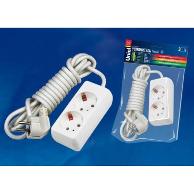 Удлинитель (02885) Uniel 2гн х 3м с/з Standard S-GCD2-3