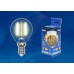 Лампа светодиодная филаментная Uniel E14 5W 3000K прозрачная LED-C35-5W/WW/E14/CL/MB GLM10TR UL-00002367