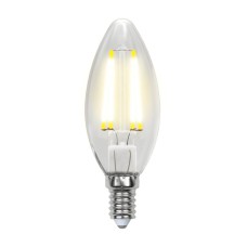 Лампа светодиодная филаментная Uniel E14 5W 3000K прозрачная LED-C35-5W/WW/E14/CL/MB GLM10TR UL-00002367