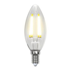 Лампа светодиодная филаментная (UL-00003250) Uniel E14 7,5W 3000K прозрачная LED-G45-7,5W/WW/E14/CL GLA01TR