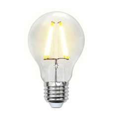 Лампа светодиодная филаментная Uniel E27 8W 3000K груша прозрачная LED-A60-8W/WW/E27/CL GLA01TR Набор из 5штук UL-00008080