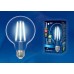 Лампа светодиодная филаментная (UL-00004862) Uniel E27 10W 3000K прозрачная LED-G95-10W/3000K/E27/CL PLS02WH