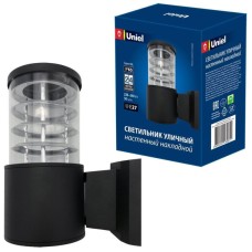 Уличный настенный светильник (UL-00006809) Uniel UUL-S11A 60W/E27 IP65 Black