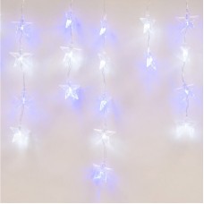 Светодиодная гирлянда (UL-00001410) Uniel занавес 220V белый ULD-E5505-196/DTK WHITE-BLUE IP20 STARS-1