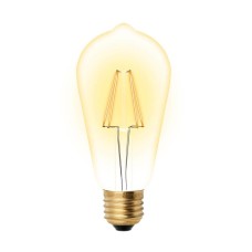 Лампа светодиодная филаментная (UL-00002360) Uniel E27 5W 2250K прозрачная LED-ST64-5W/GOLDEN/E27 GLV22GO