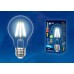 Лампа светодиодная филаментная (UL-00004868) Uniel E27 15W 3000K прозрачная LED-A70-15W/3000K/E27/CL PLS02WH