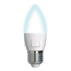 Лампа светодиодная диммируемая (UL-00004295) Uniel E27 7W 4000K матовая LED-C37 7W/4000K/E27/FR/DIM PLP01WH