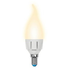 Лампа светодиодная (UL-00002416) Uniel E14 7W 3000K матовая LED-CW37 7W/WW/E14/FR PLP01WH
