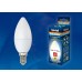 Лампа светодиодная (UL-00001570) Uniel E14 6W 4000K матовая LED-C37-6W/WW+NW/E14/FR PLB01WH