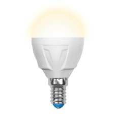 Лампа светодиодная (UL-00002419) Uniel E14 7W 3000K матовая LED-G45 7W/WW/E14/FR PLP01WH