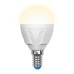 Лампа светодиодная (UL-00002419) Uniel E14 7W 3000K матовая LED-G45 7W/WW/E14/FR PLP01WH